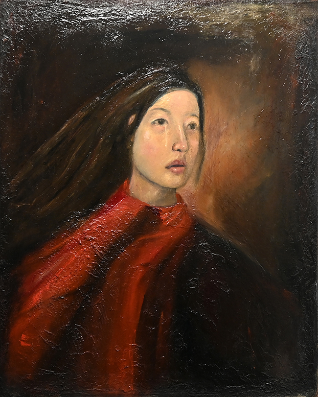 Painting of woman with single tear