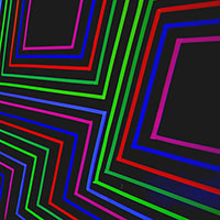 Brightly colored lines on black background